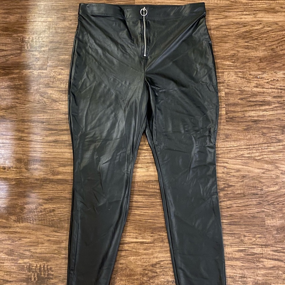 Black pleather pants